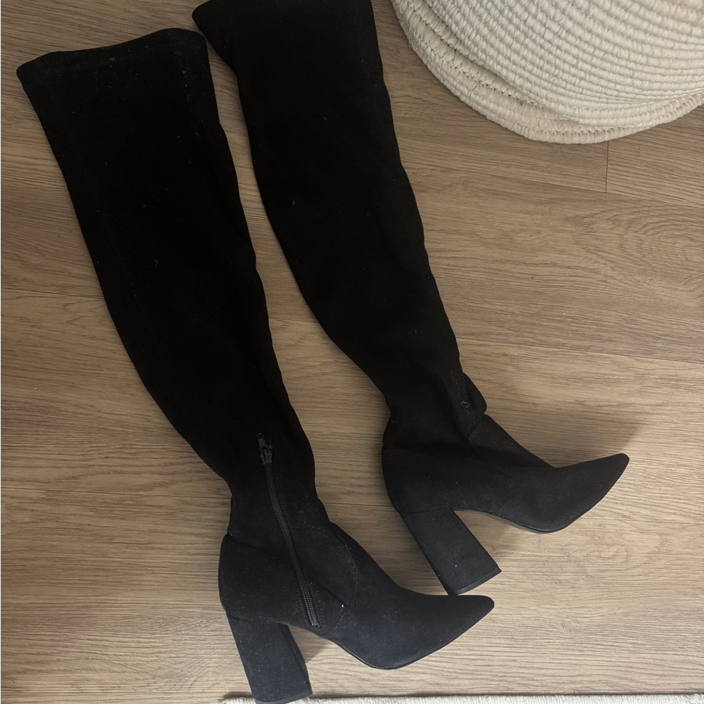 Steve Madden Black Over-the-Knee Boots